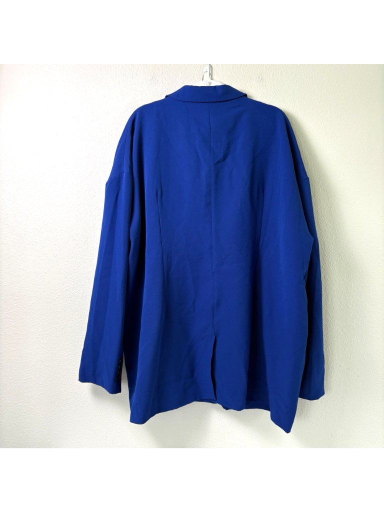 Extro&Vert Blazer Womens Size 16 Royal Blue Two Button Jacket Preppy Office Nwt — image 4 of 8
